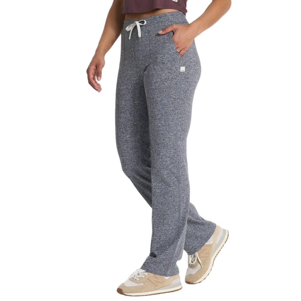Vuori Halo Wide Leg Flare Pant in Heather Grey